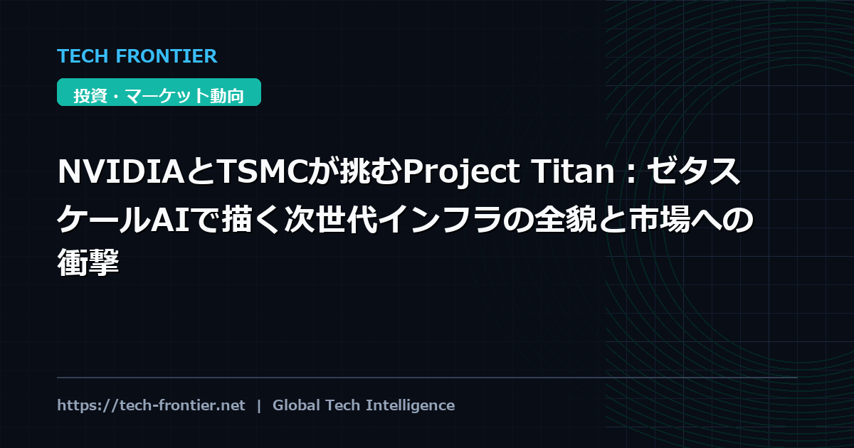 NVIDIAとTSMCが挑むProject Titan：ゼタスケールAIで描く次世代インフラの全貌と市場への衝撃